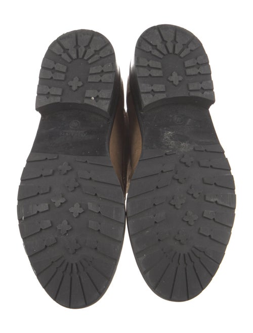 AllSaints Suede Colorblock Pattern Combat Boots