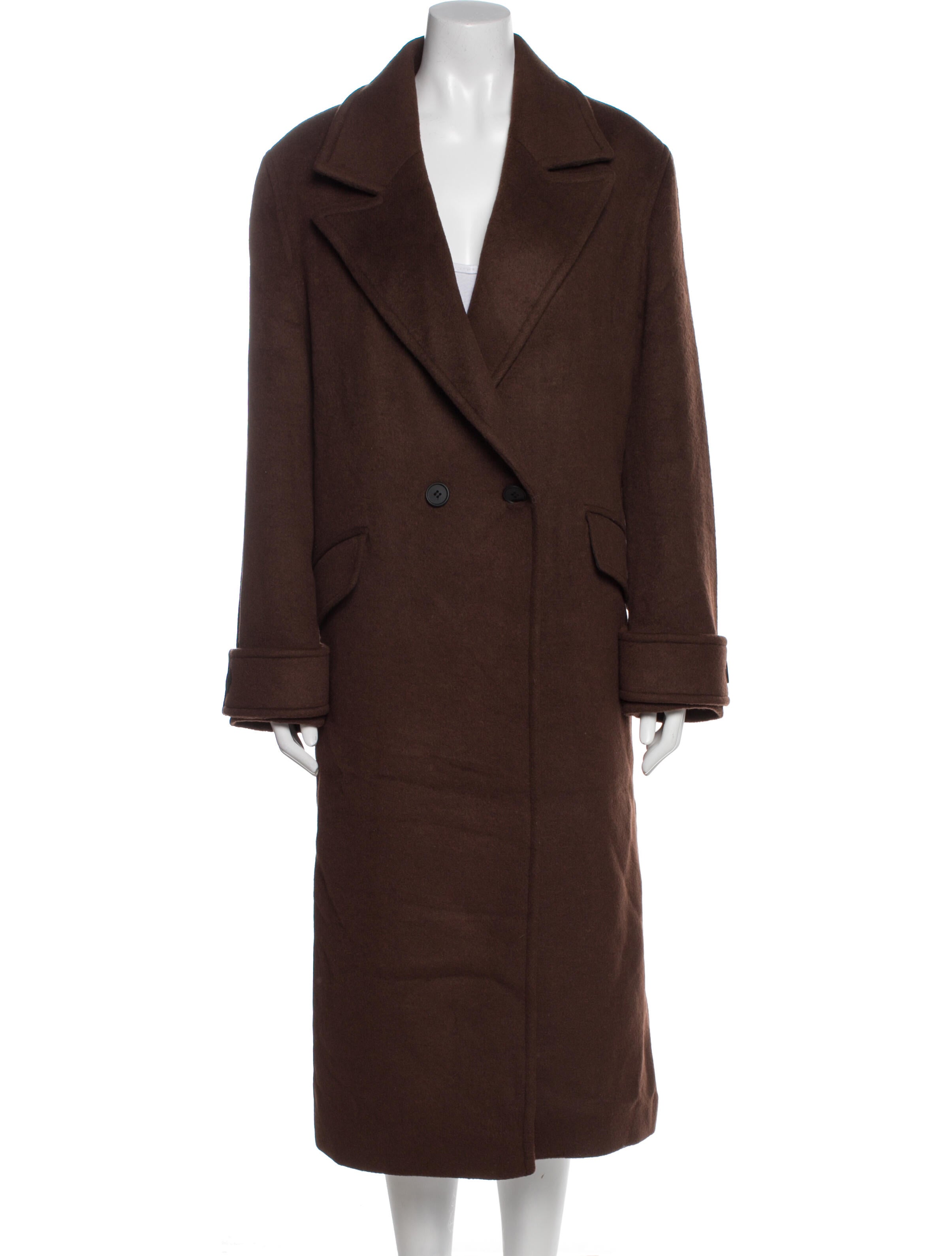 AllSaints Wool Faux Fur Coat