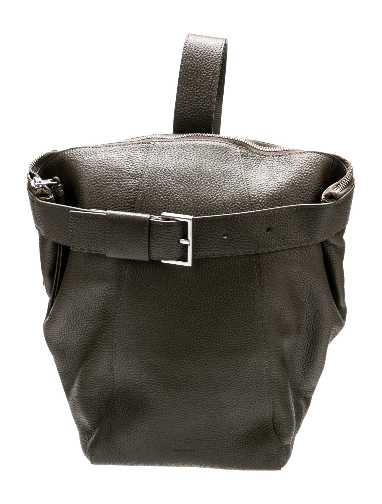 AllSaints Saffiano Leather Backpack