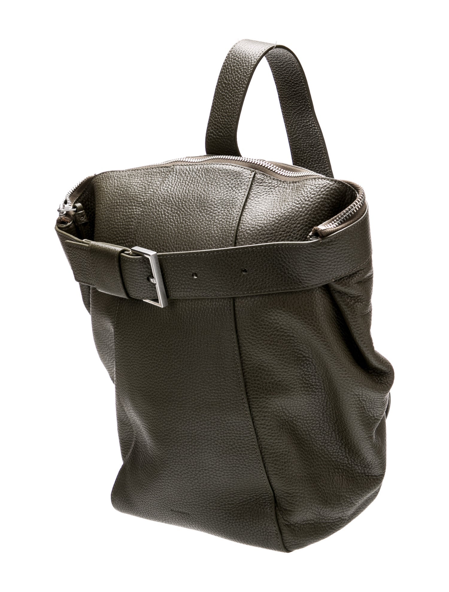 AllSaints Saffiano Leather Backpack