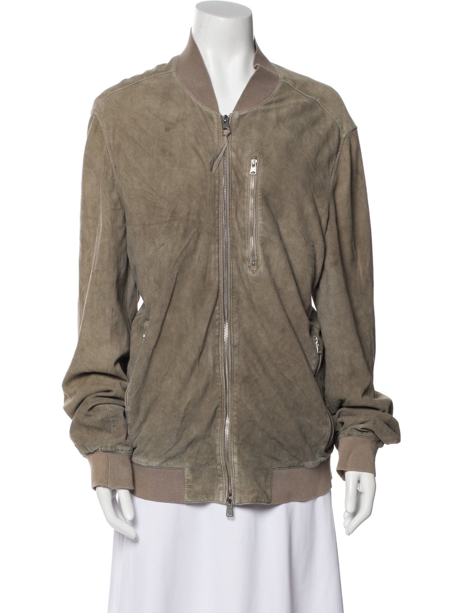 AllSaints Leather Bomber Jacket
