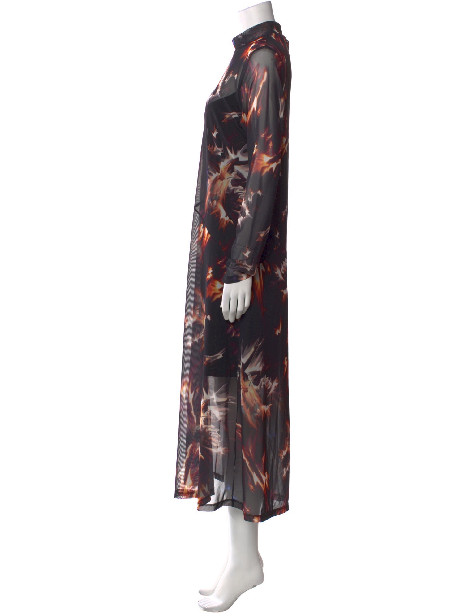 AllSaints Printed Long Dress