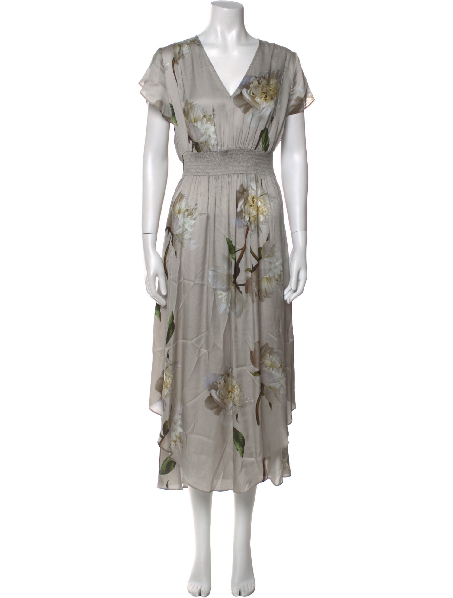 AllSaints Floral Print Long Dress