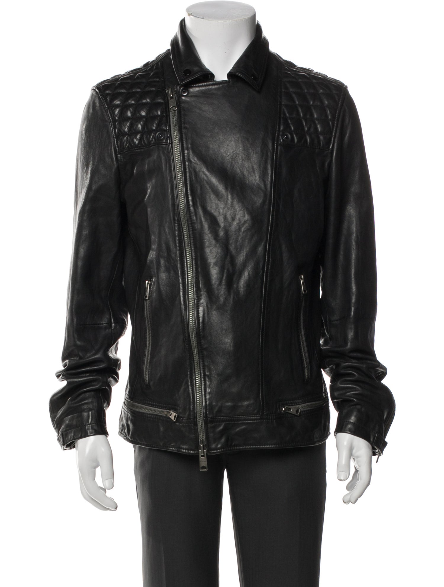 AllSaints Lamb Leather Moto Jacket