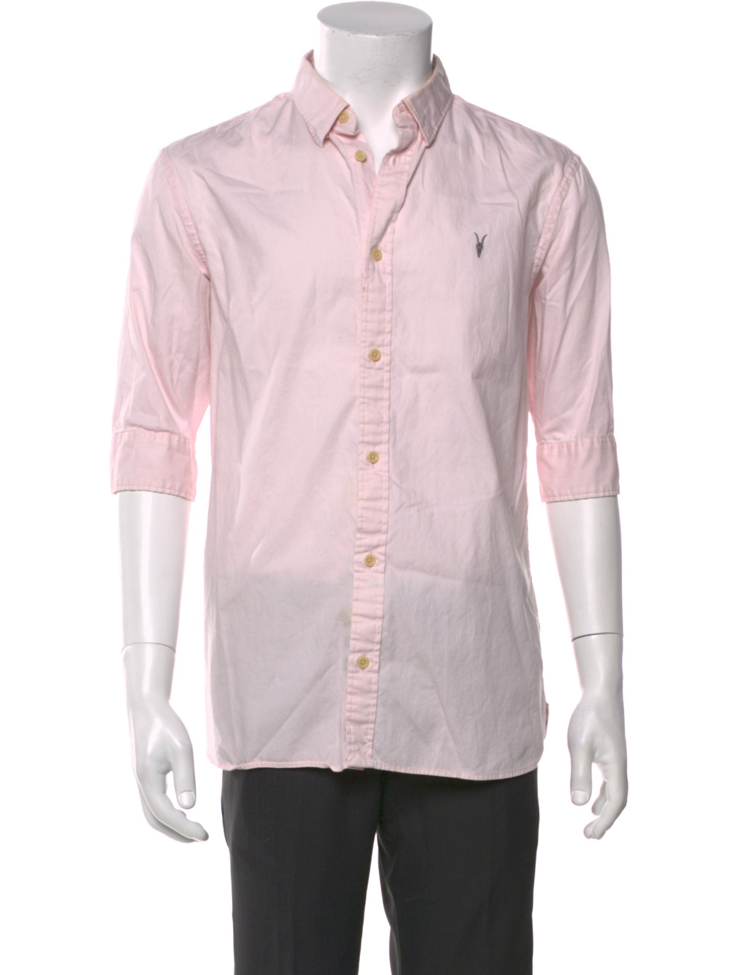 AllSaints Three-Quarter Sleeve Dress Shirt