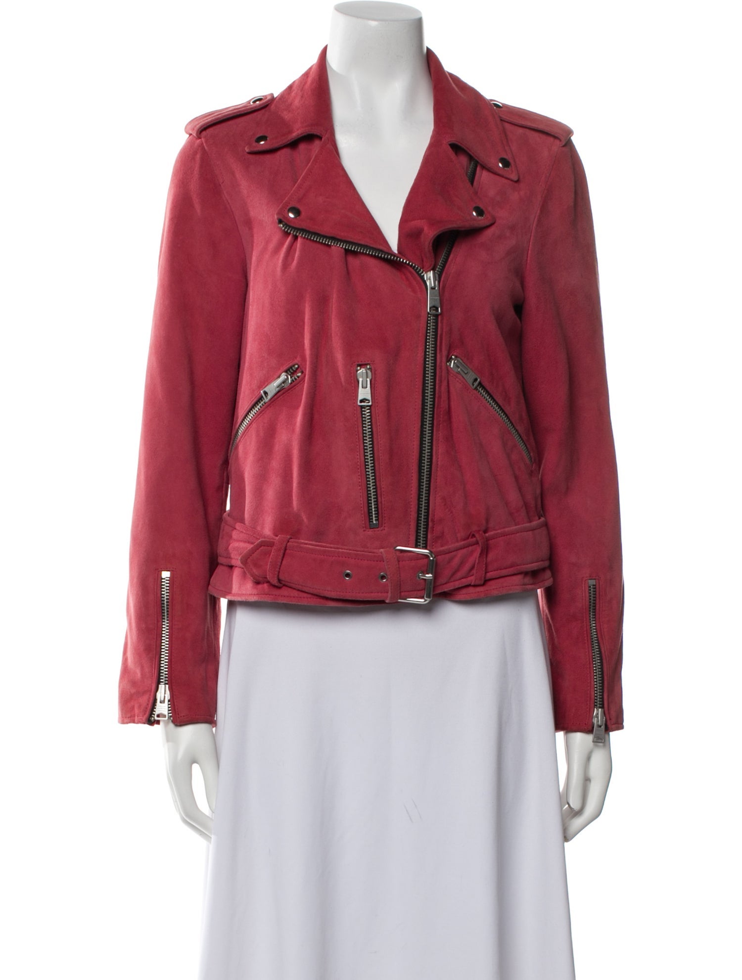 AllSaints Suede Biker Jacket