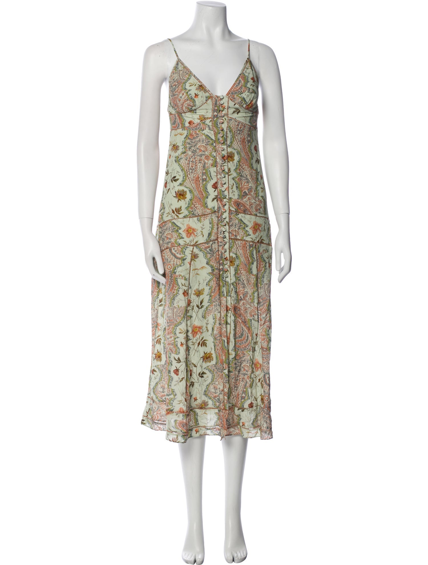 AllSaints Floral Print Midi Length Dress w/ Tags