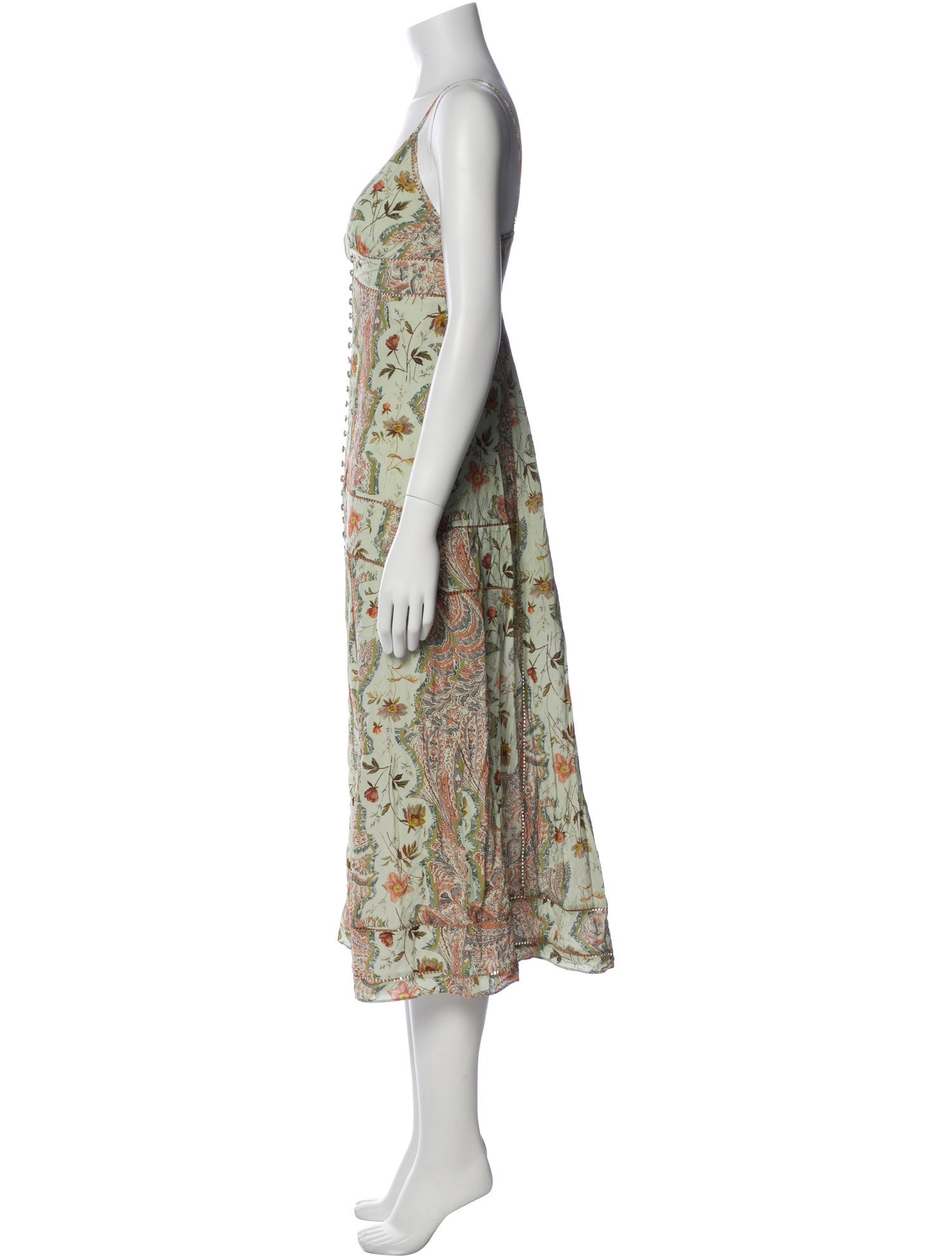 AllSaints Floral Print Midi Length Dress w/ Tags