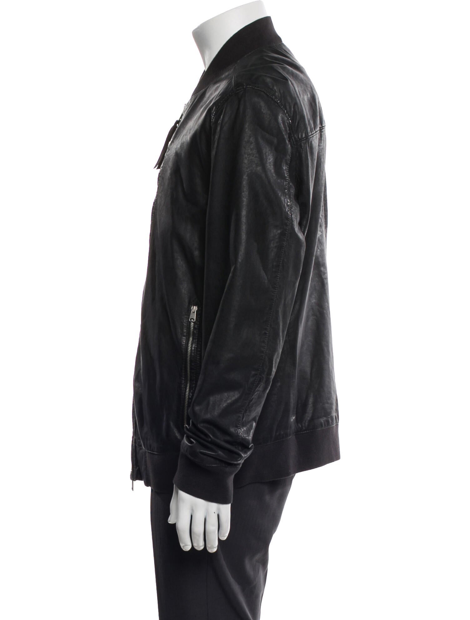 AllSaints Leather Bomber Jacket