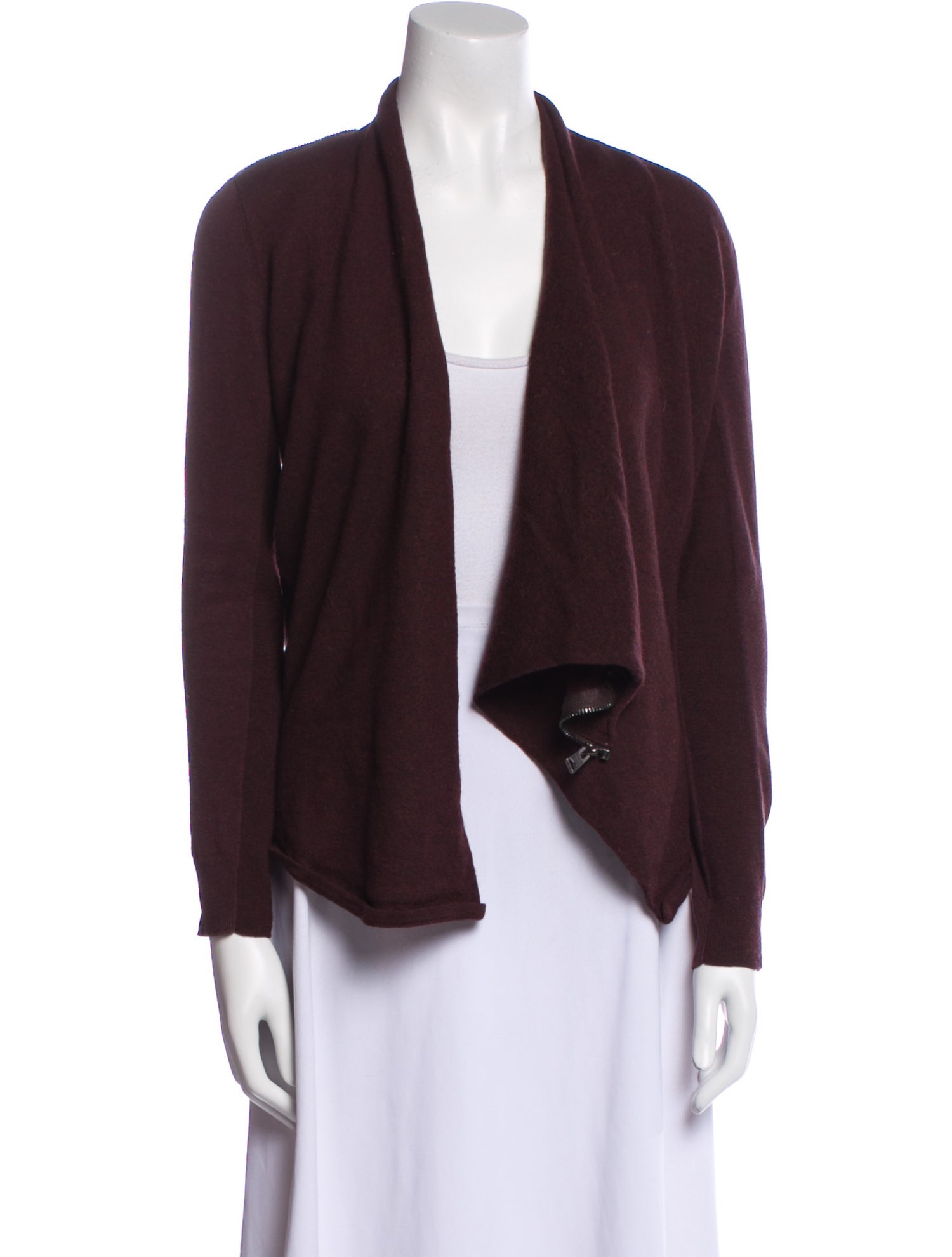 AllSaints Wool Open Front Sweater