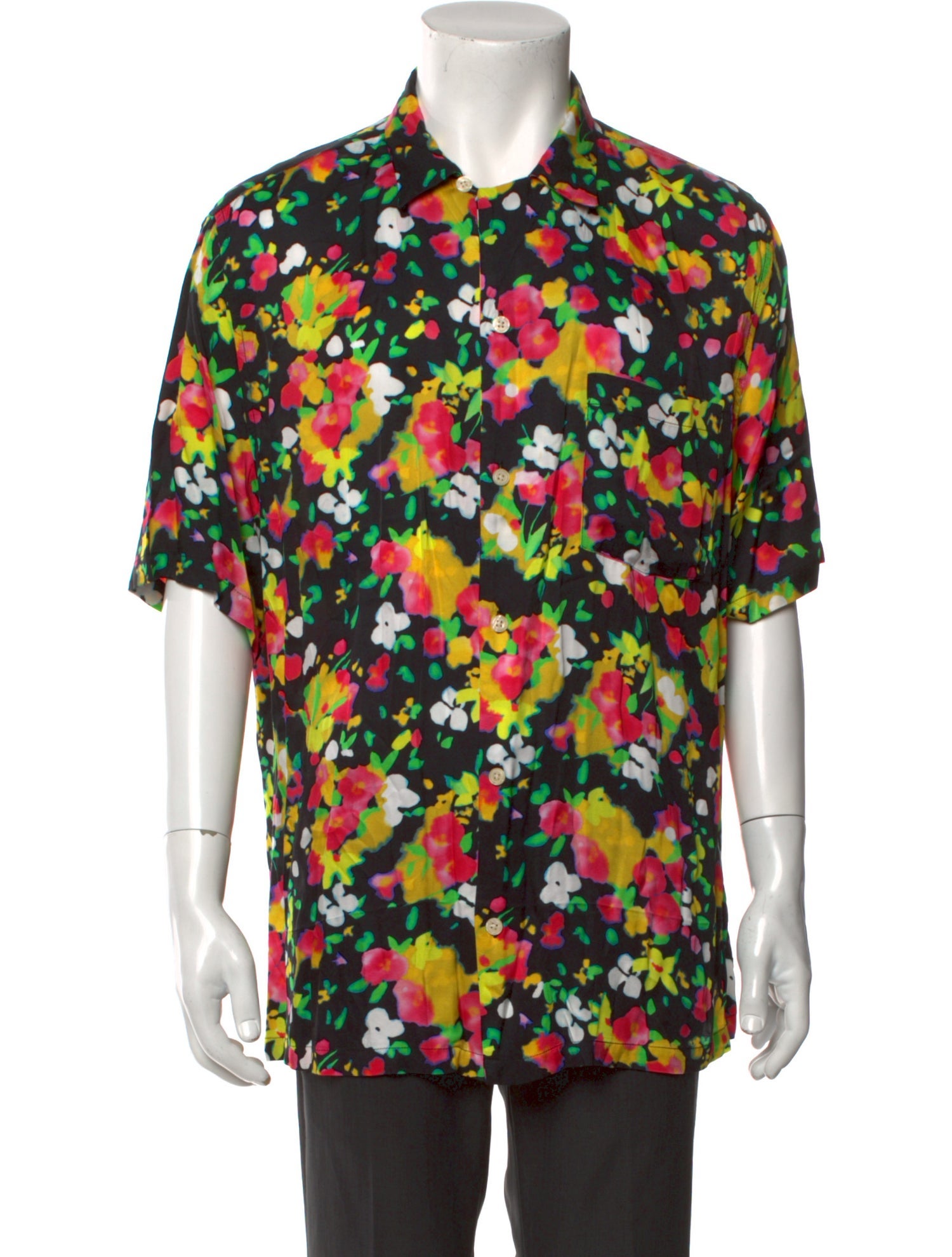 AllSaints Floral Print Short Sleeve Shirt
