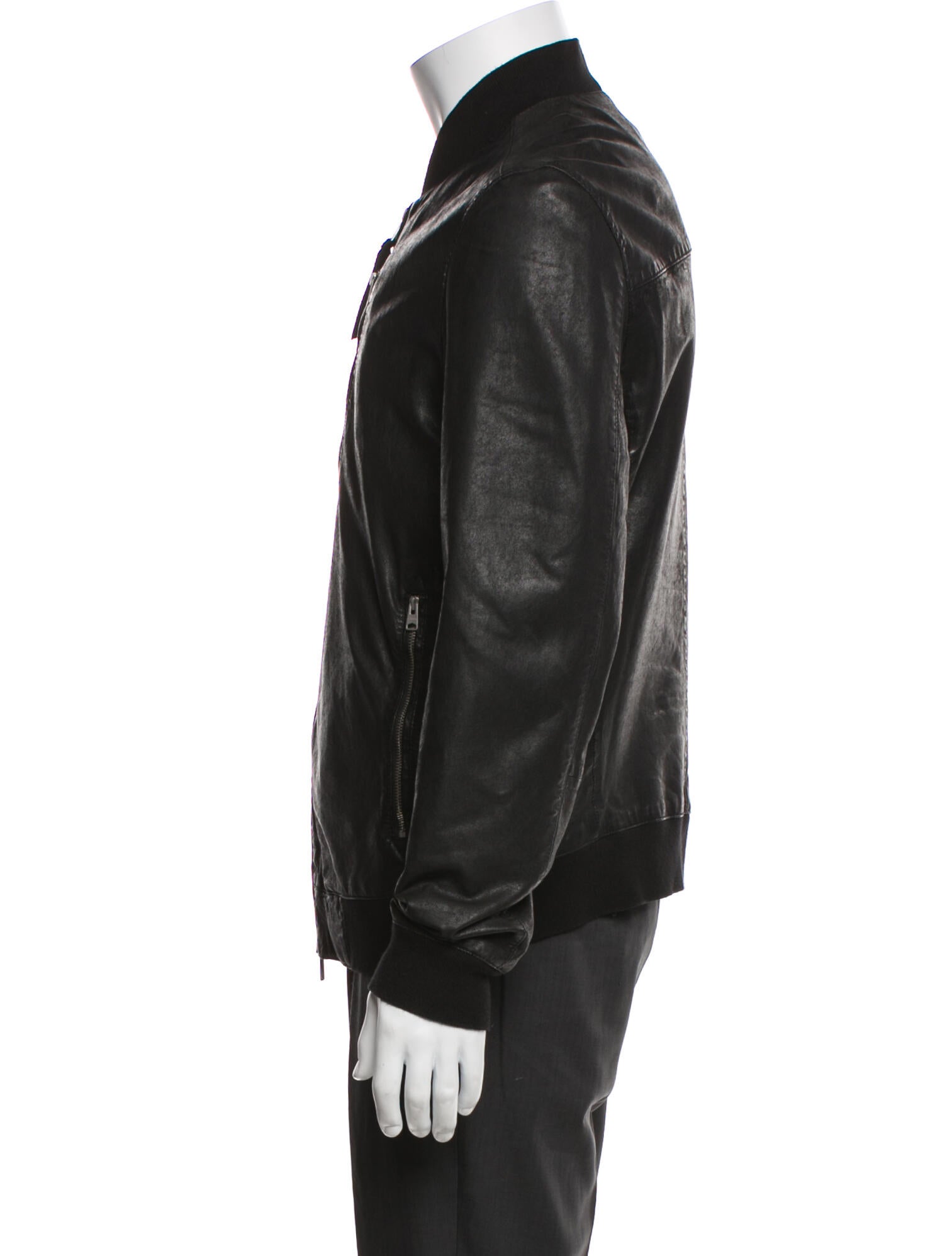 AllSaints Leather Bomber Jacket
