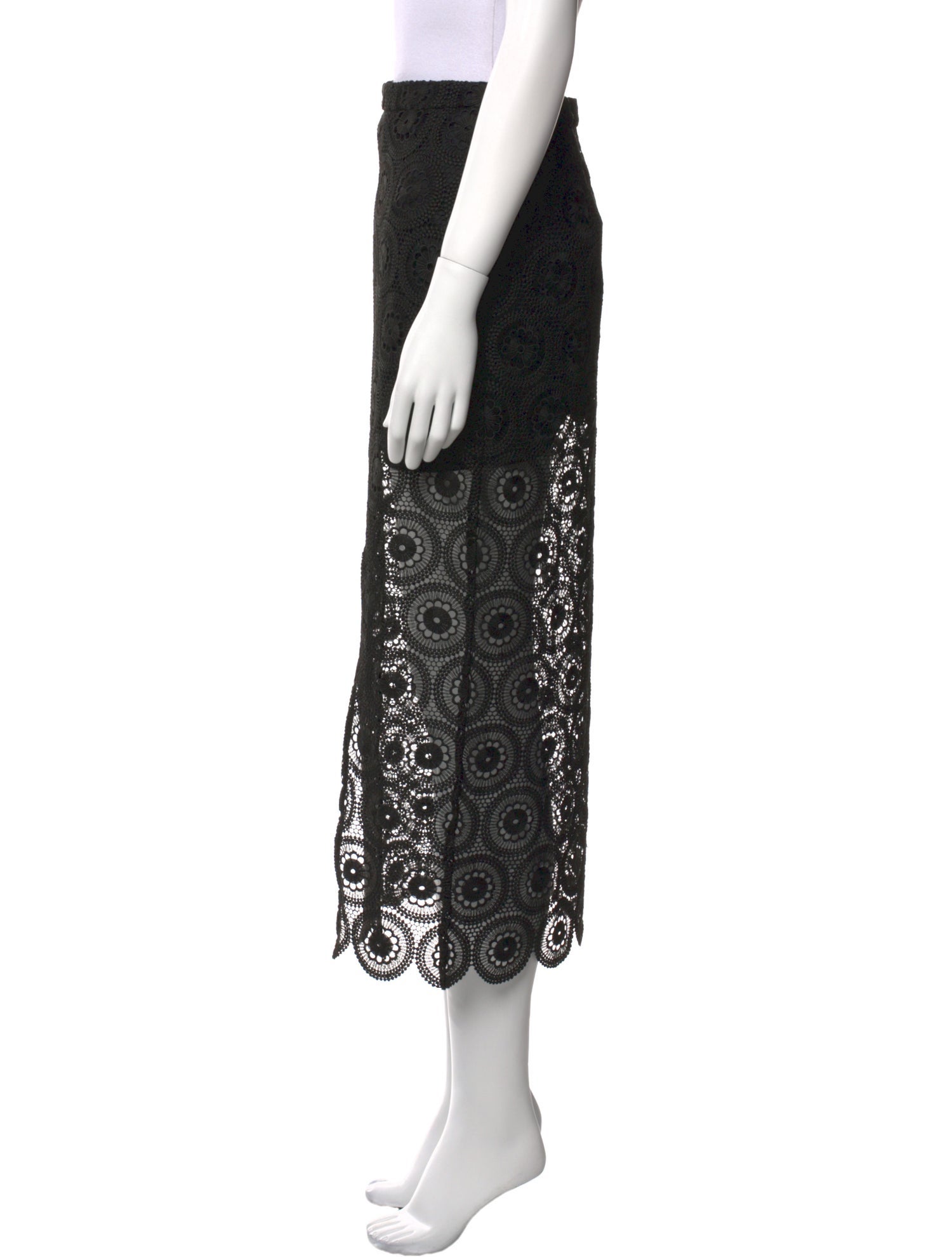 AllSaints Lace Pattern Midi Length Skirt w/ Tags