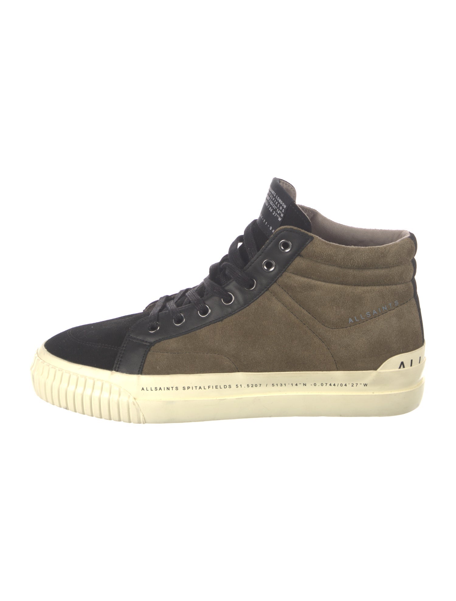AllSaints Suede Colorblock Pattern Sneakers