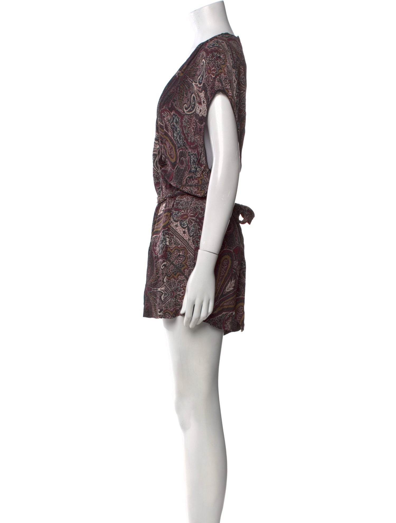 AllSaints Printed V-Neck Romper