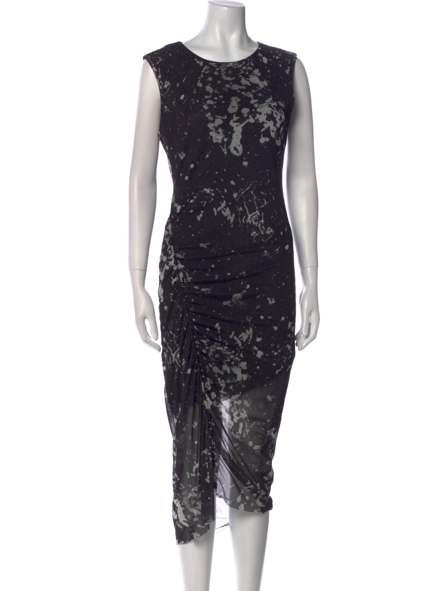 AllSaints Printed Midi Length Dress