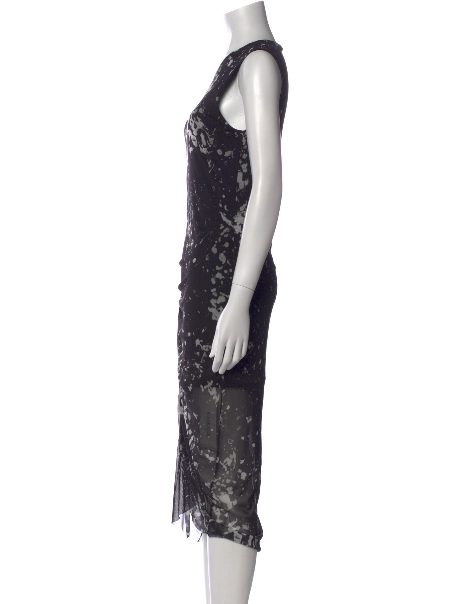 AllSaints Printed Midi Length Dress