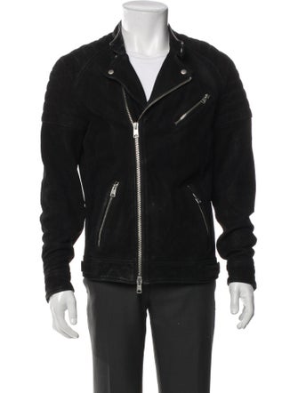AllSaints Calf Leather Moto Jacket