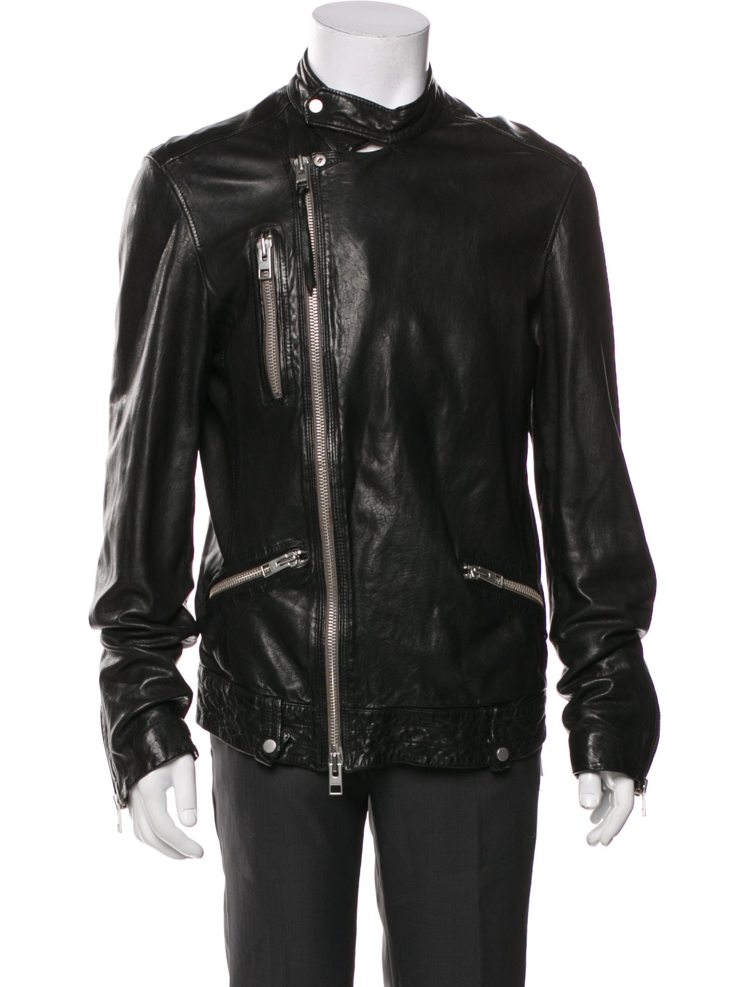AllSaints Lamb Leather Moto Jacket