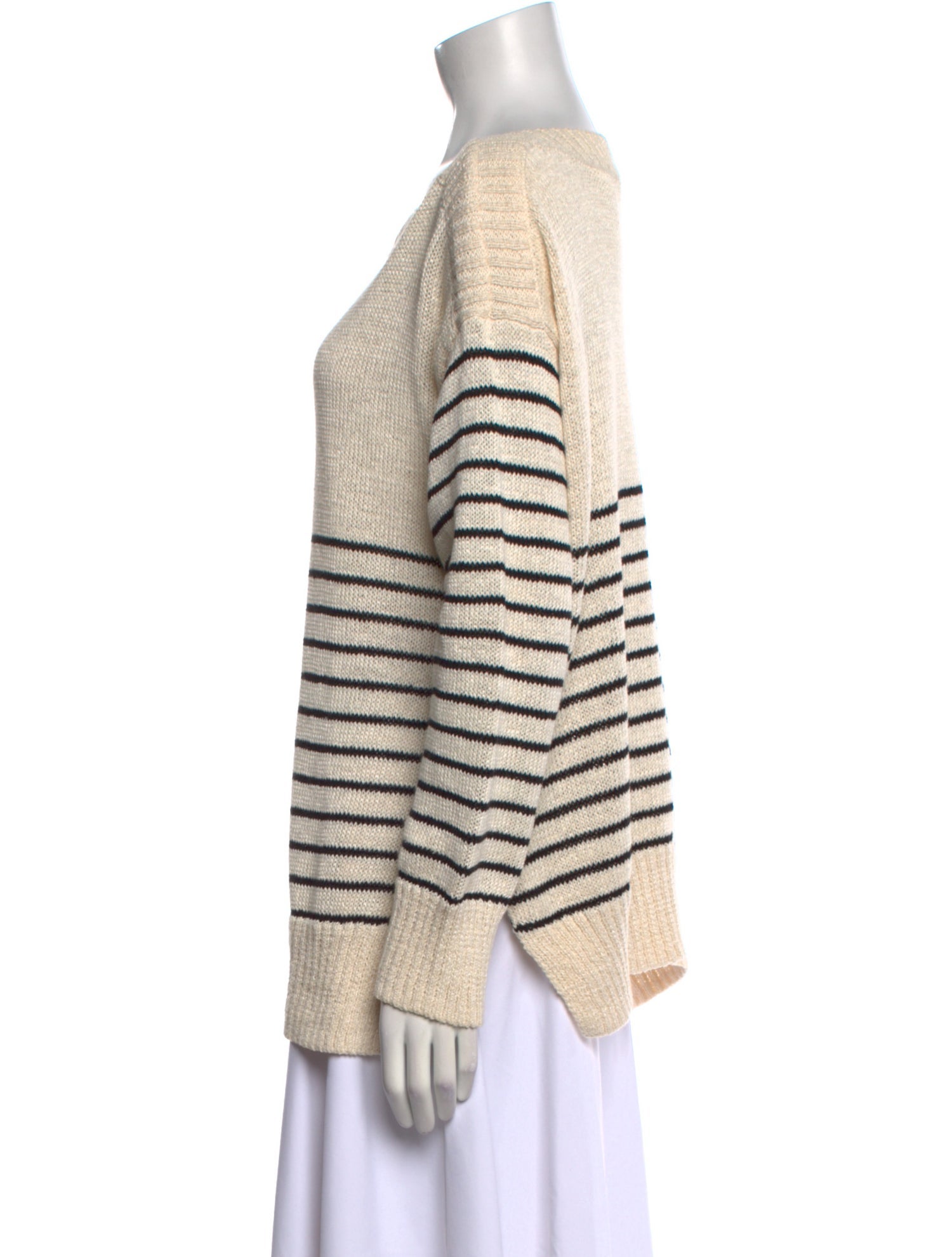 AllSaints Striped Scoop Neck Sweater