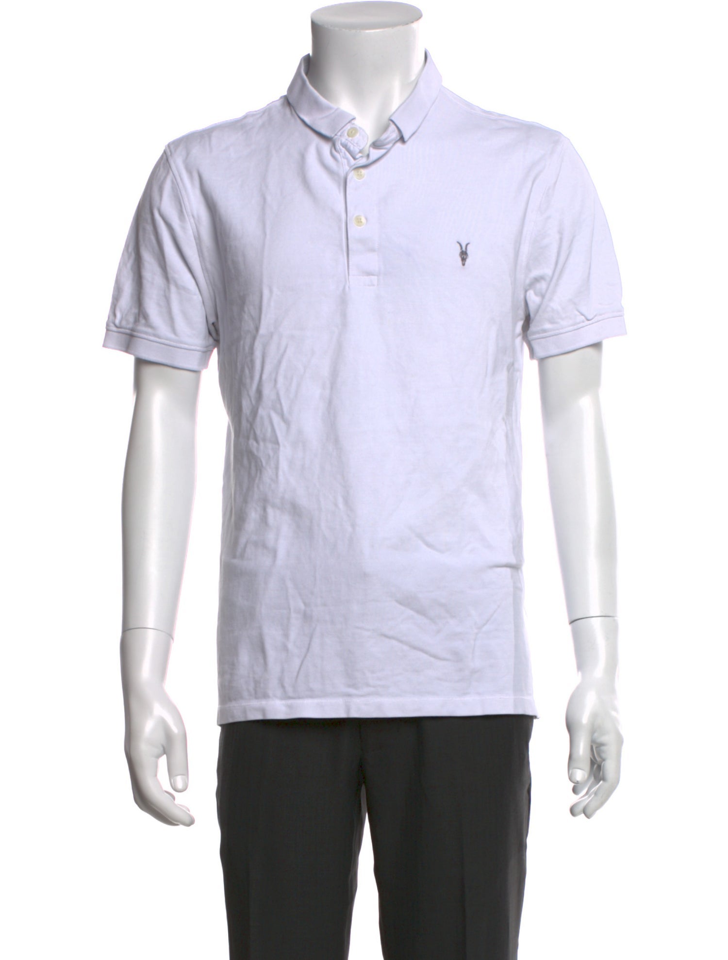 AllSaints Collar Short Sleeve Polo Shirt