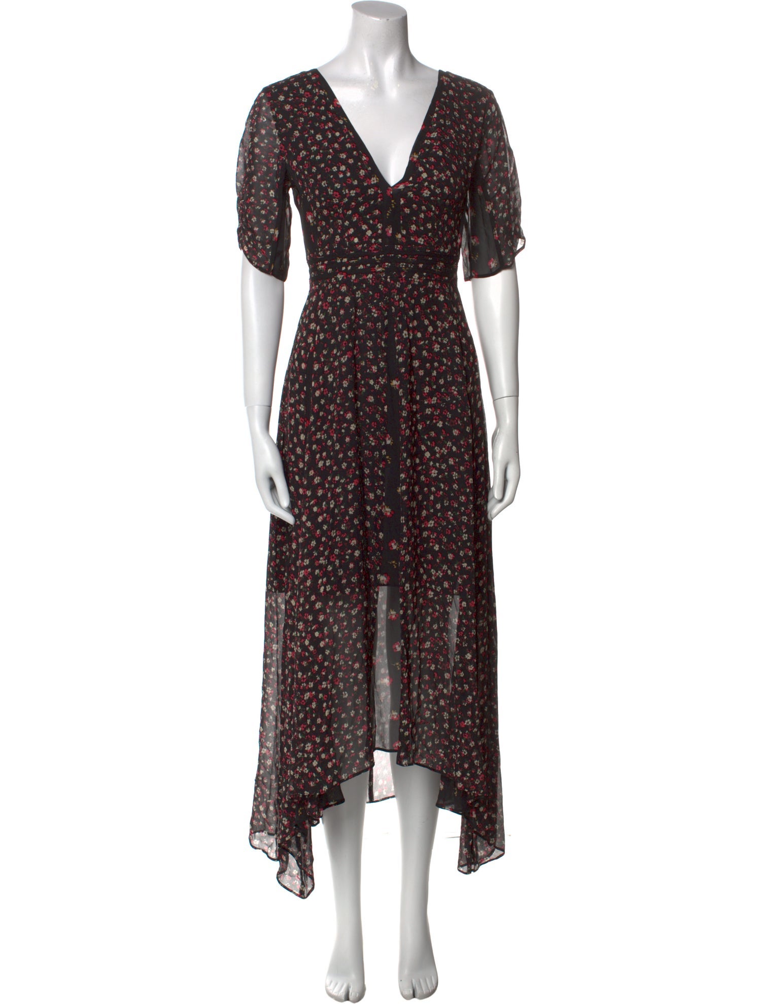 AllSaints Floral Print Long Dress w/ Tags