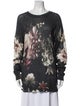 AllSaints Floral Print Scoop Neck Sweater