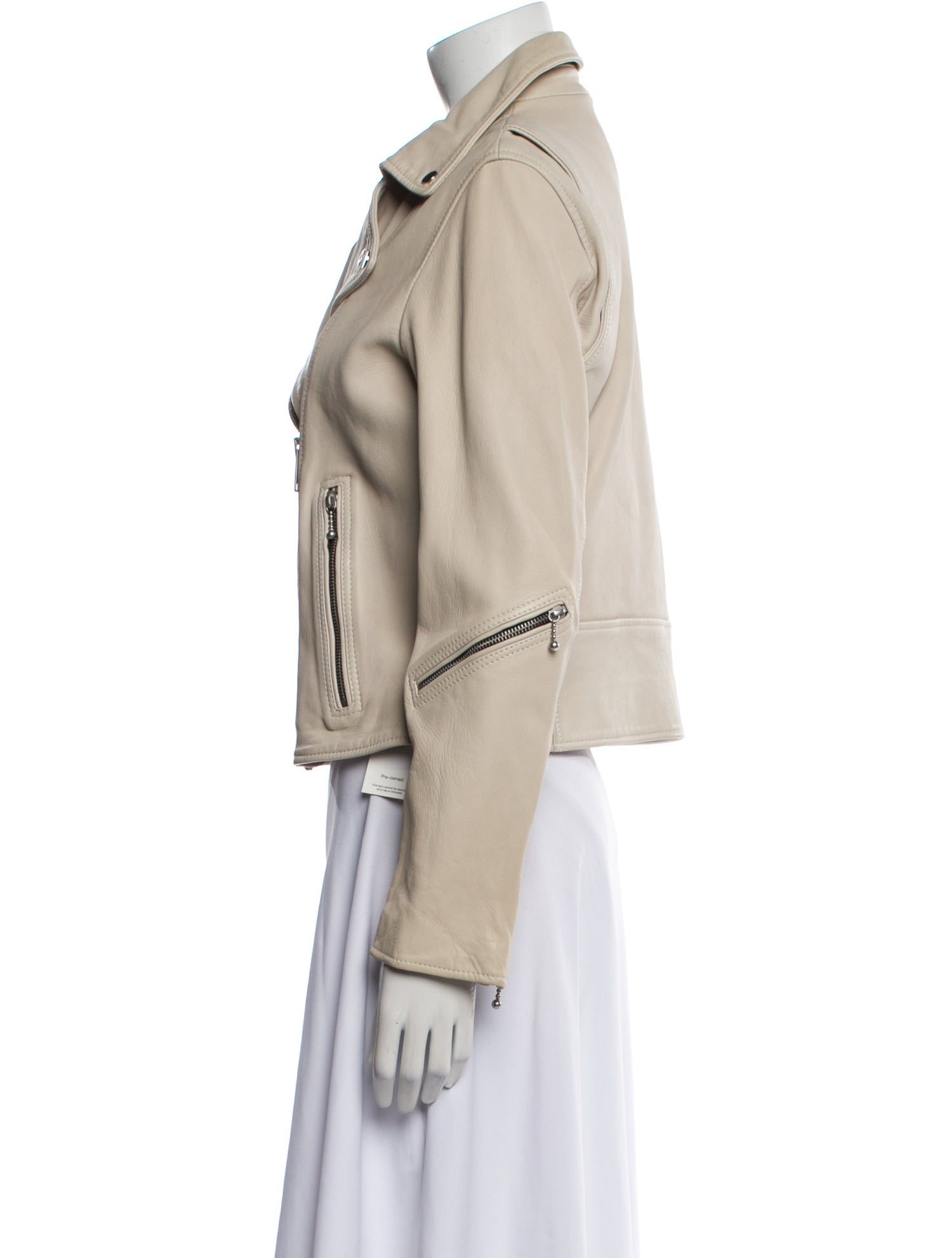 AllSaints Lamb Leather Biker Jacket