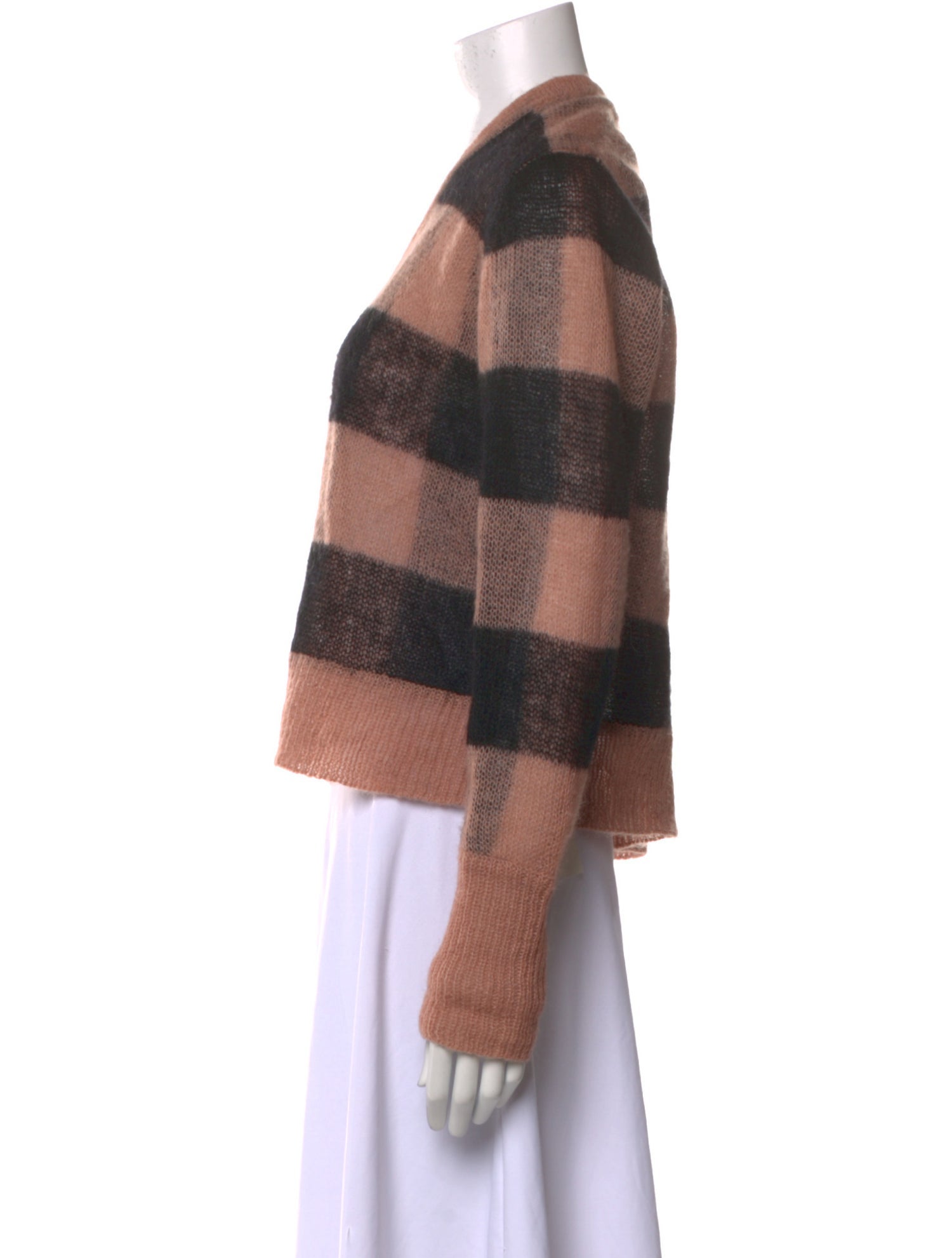 AllSaints Striped V-Neck Sweater