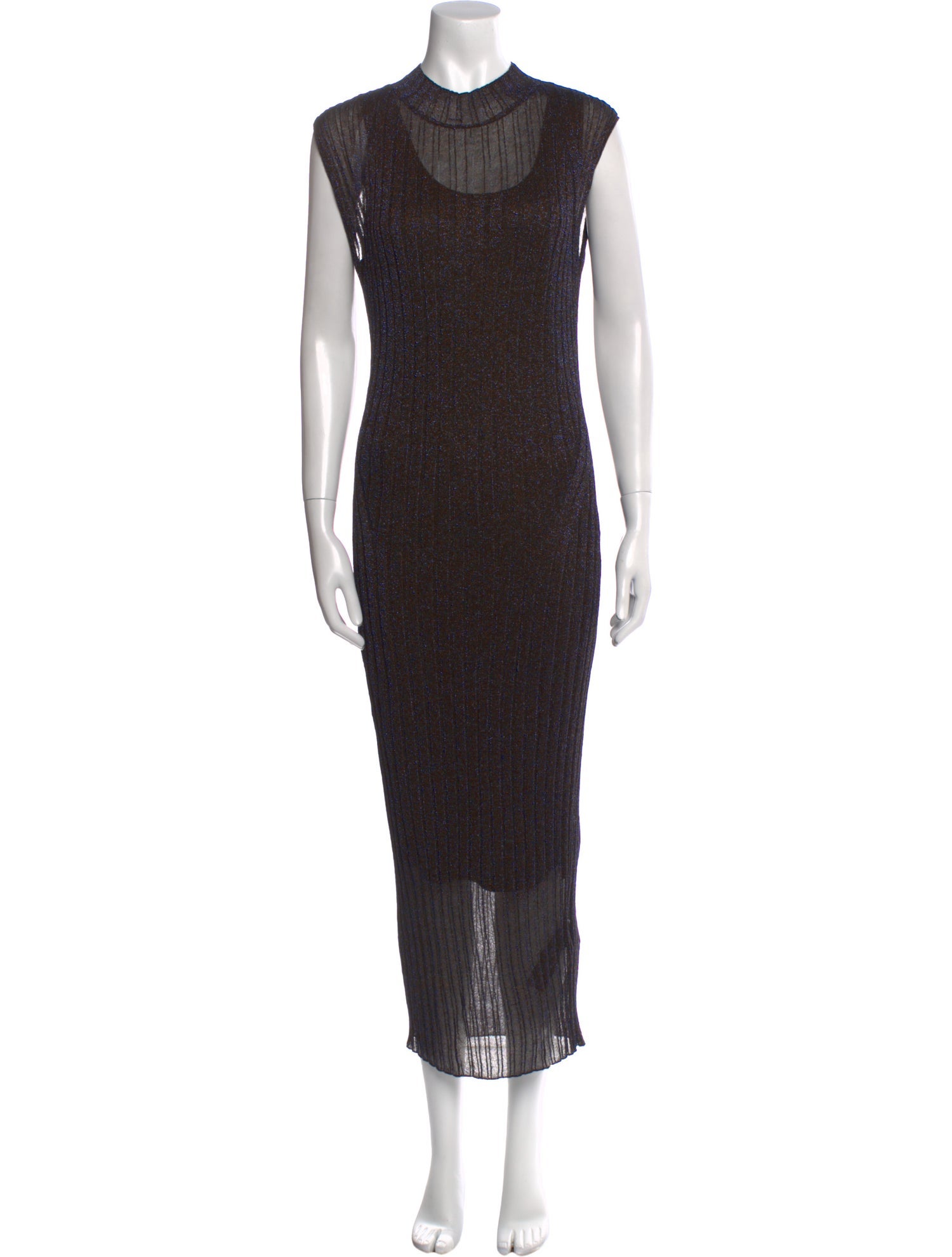 AllSaints Crew Neck Midi Length Dress