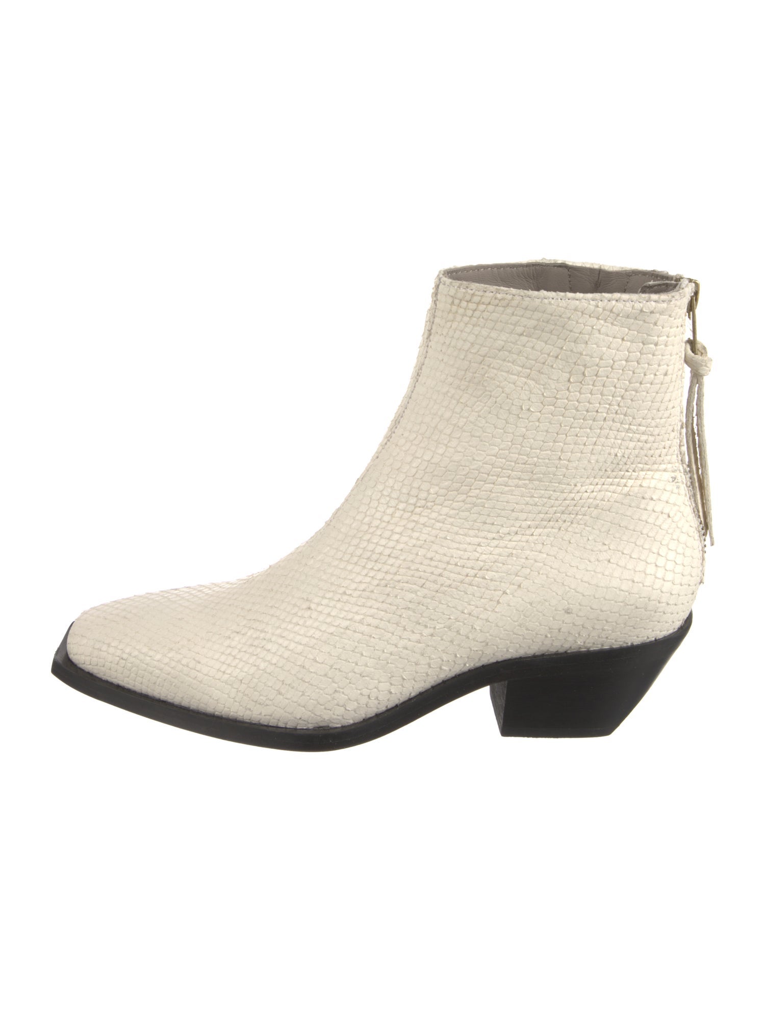 AllSaints Leather Colorblock Pattern Boots