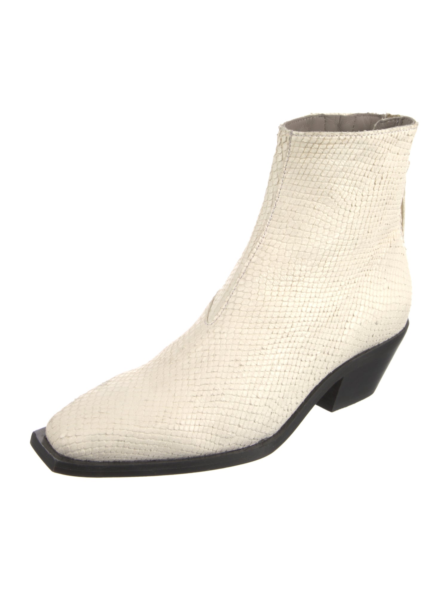 AllSaints Leather Colorblock Pattern Boots