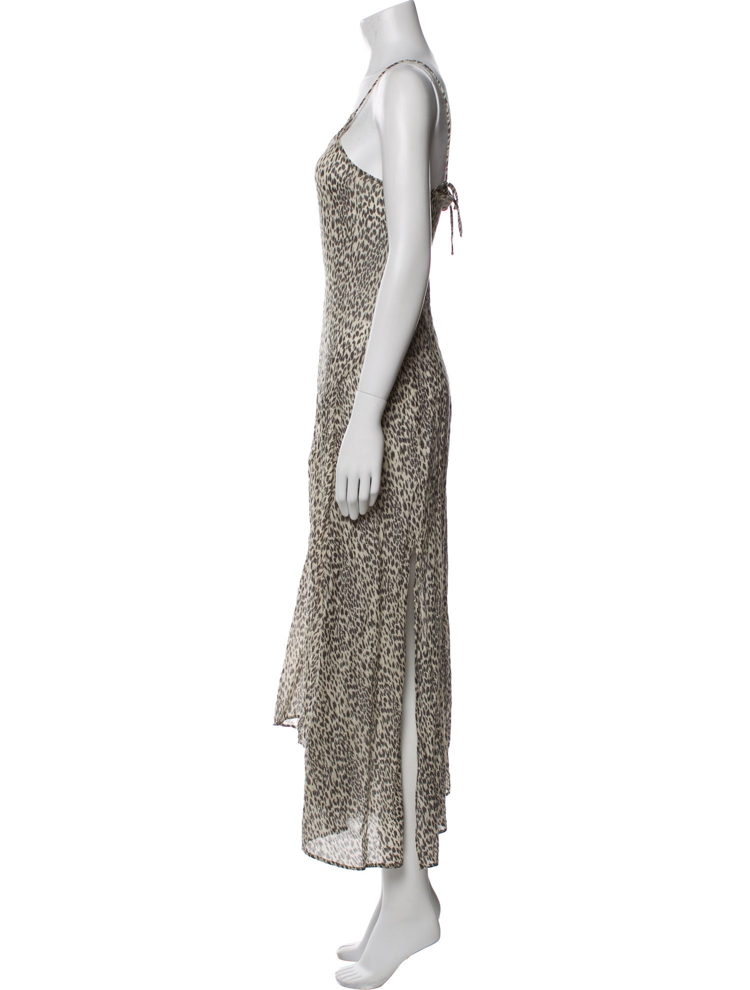 AllSaints Animal Print Long Dress