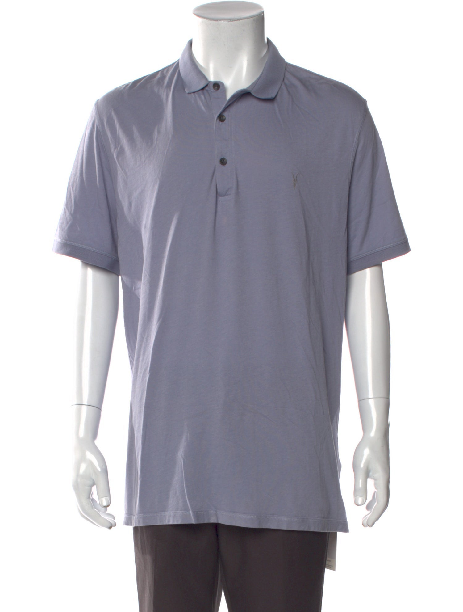 AllSaints V-Neck Short Sleeve Polo Shirt