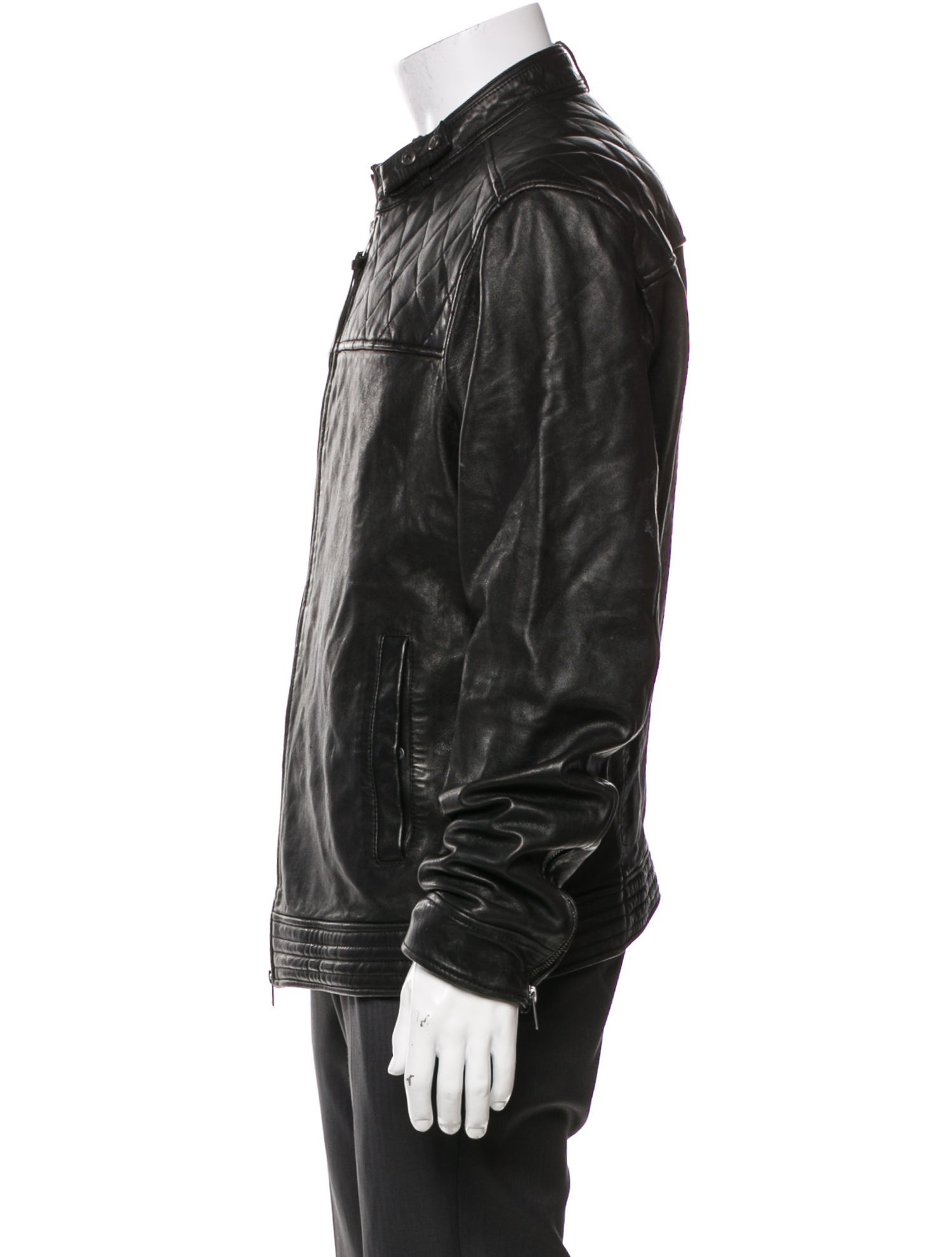 AllSaints Lamb Leather Moto Jacket