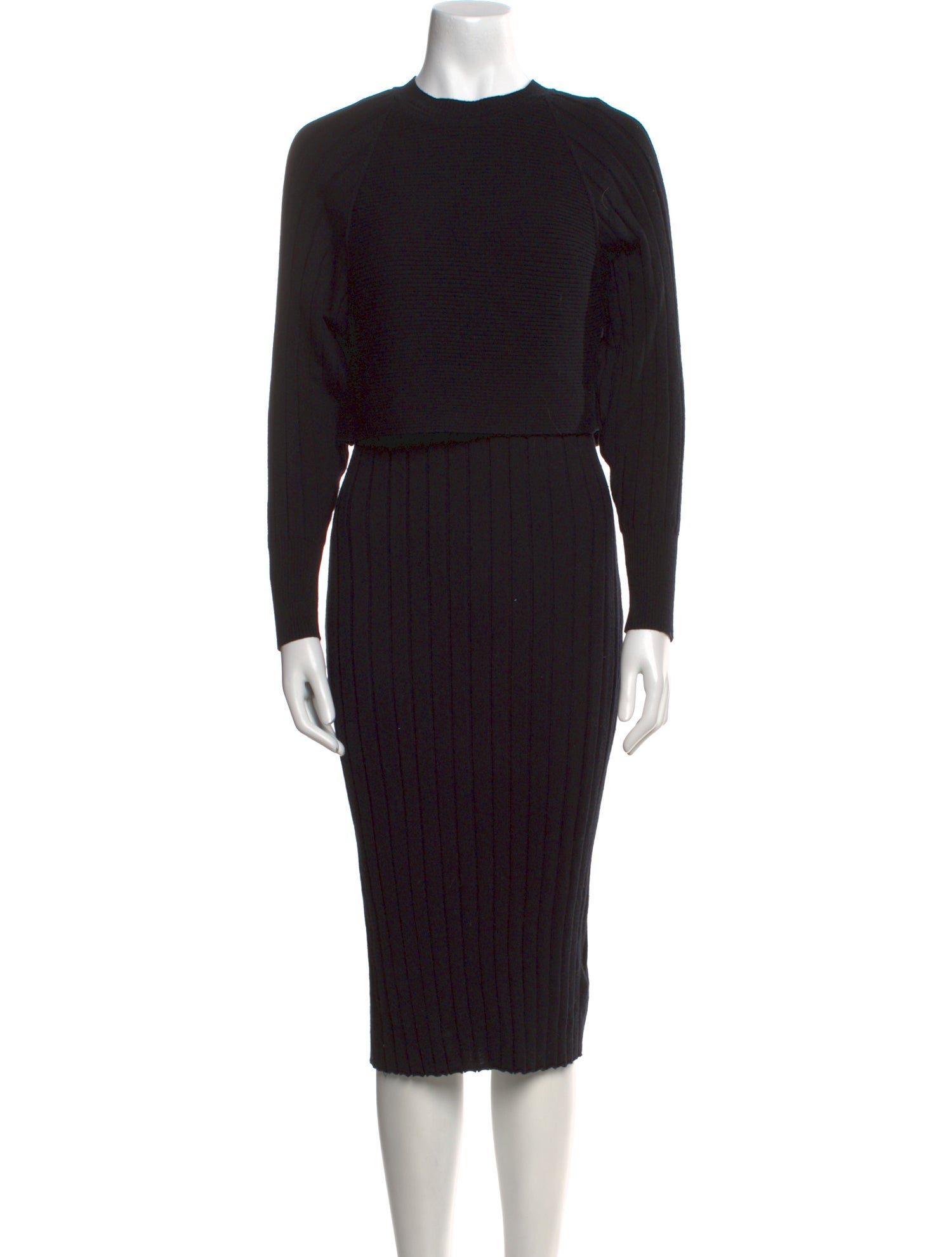 AllSaints Merino Wool Midi Length Dress