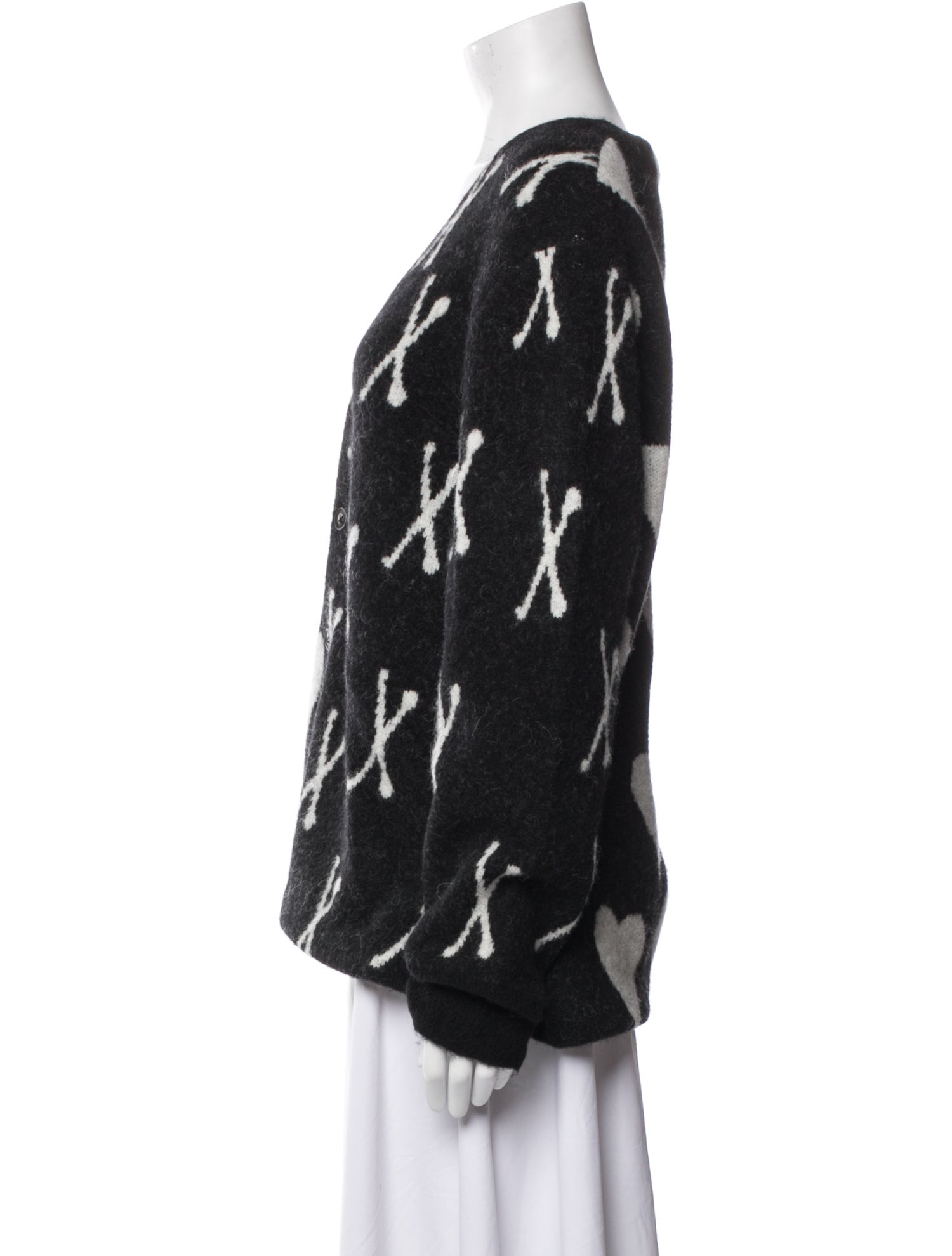 AllSaints Printed V-Neck Sweater