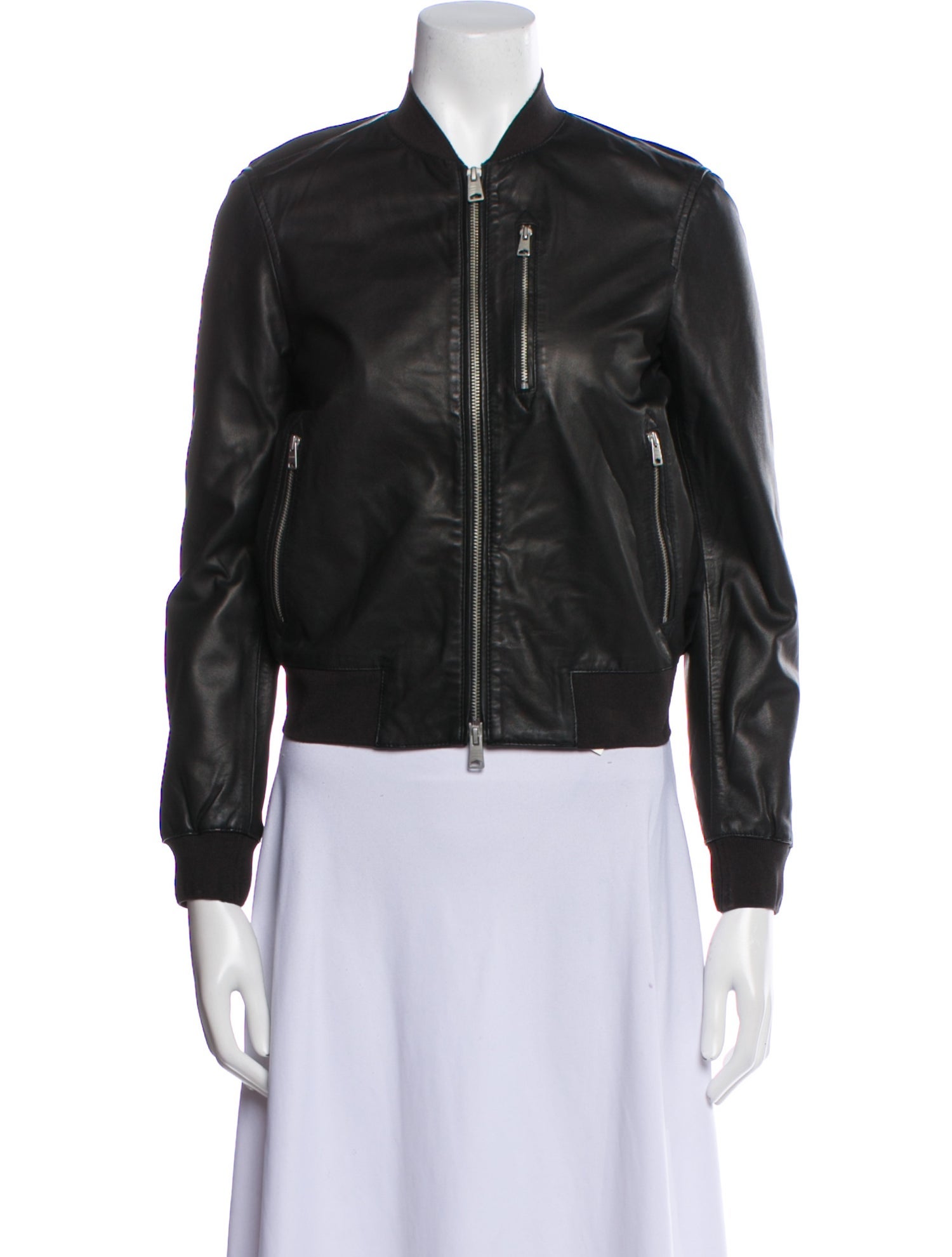 AllSaints Lamb Leather Bomber Jacket w/ Tags