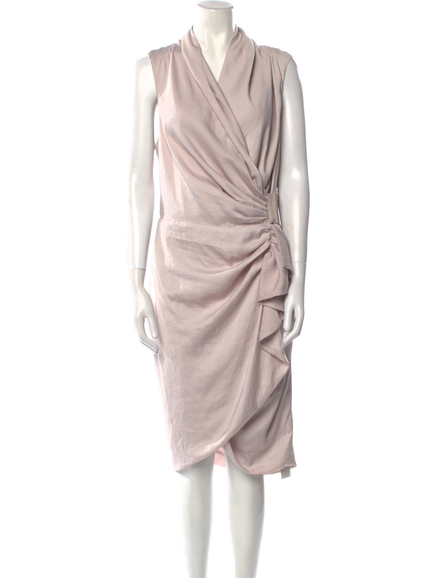 AllSaints Cowl Neck Knee-Length Dress