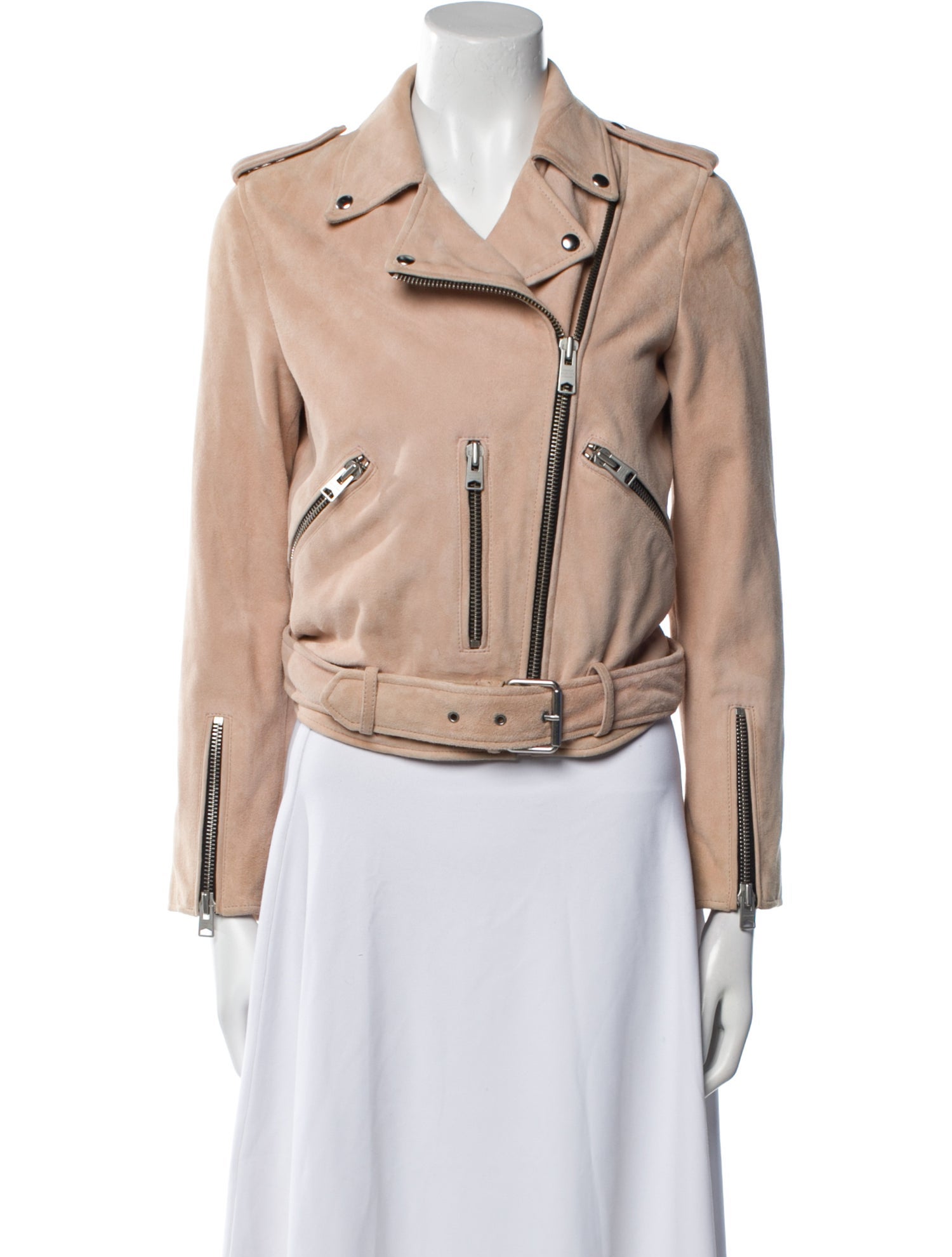 AllSaints Lamb Leather Biker Jacket