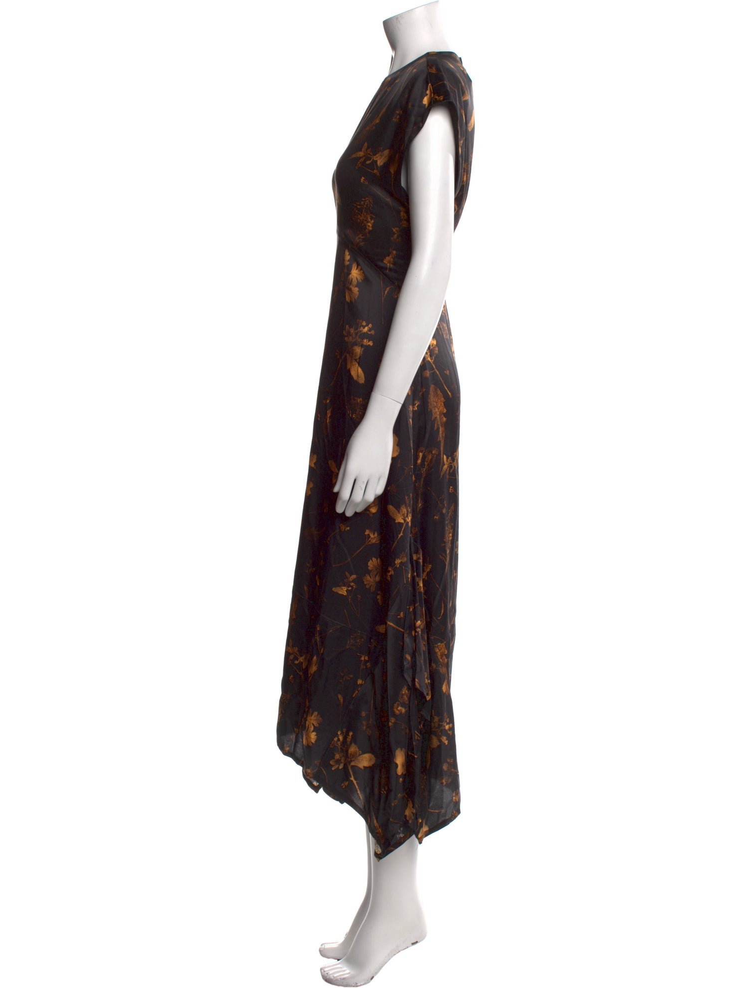 AllSaints Floral Print Long Dress