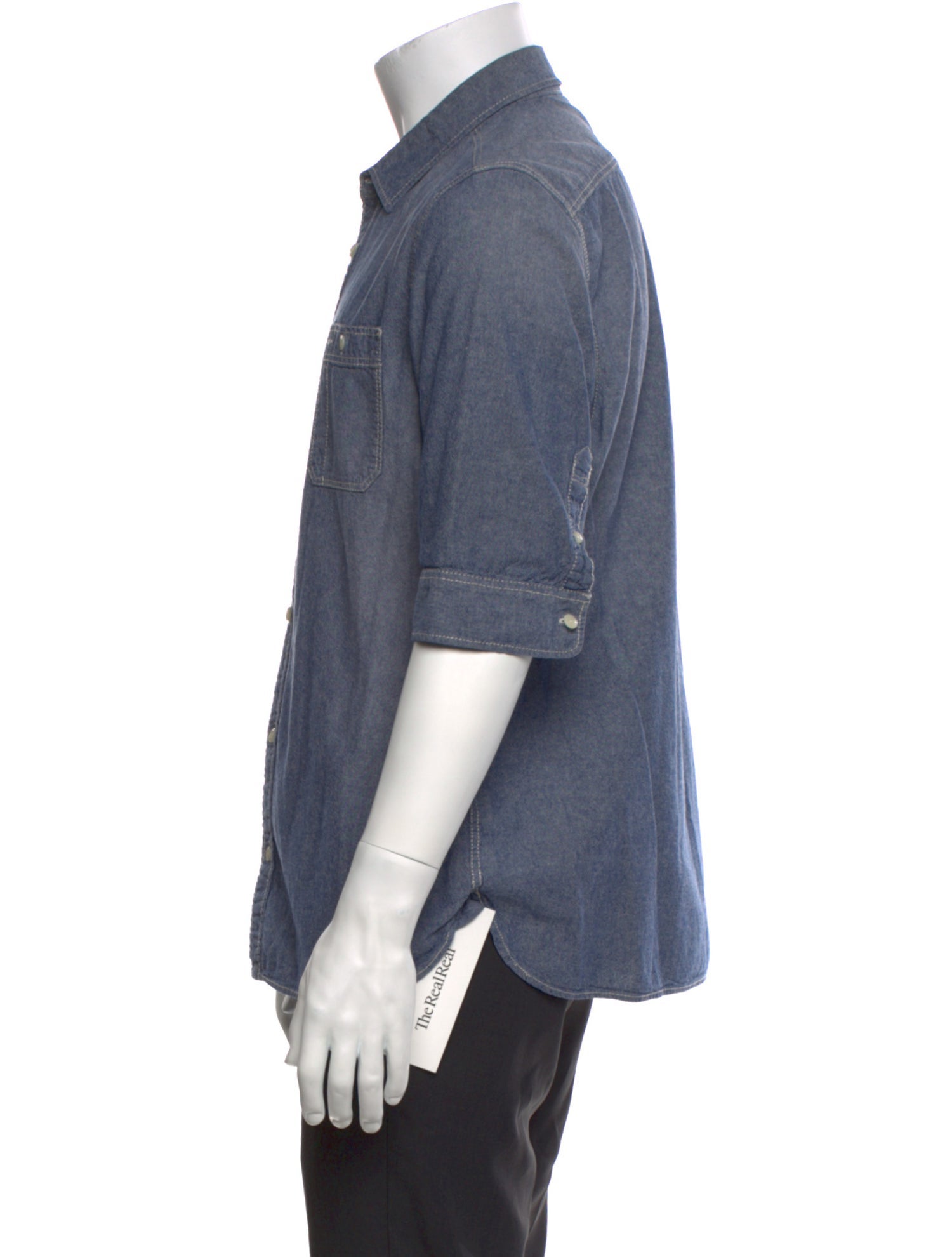 AllSaints Three-Quarter Sleeve Denim Shirt