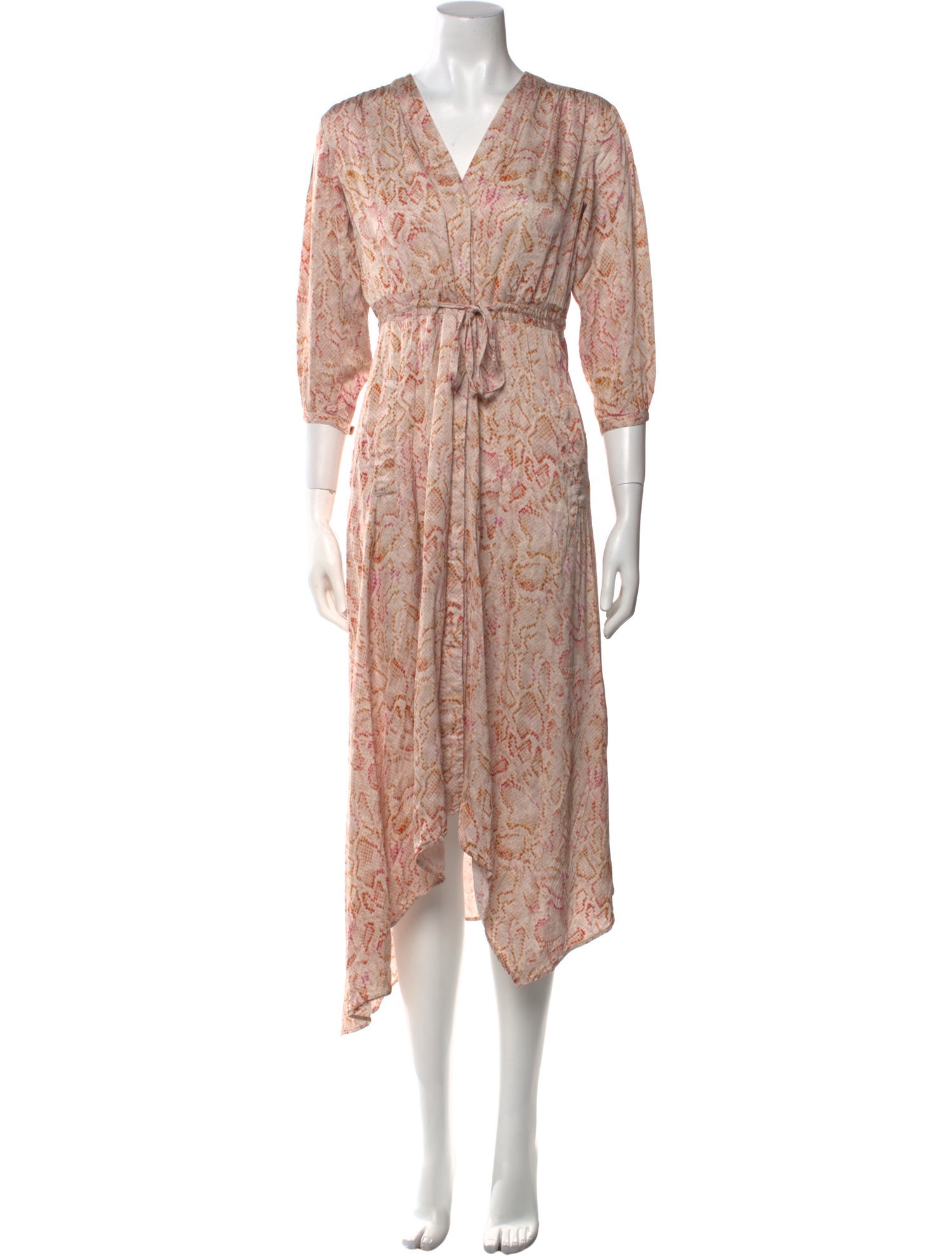 AllSaints Animal Print Midi Length Dress