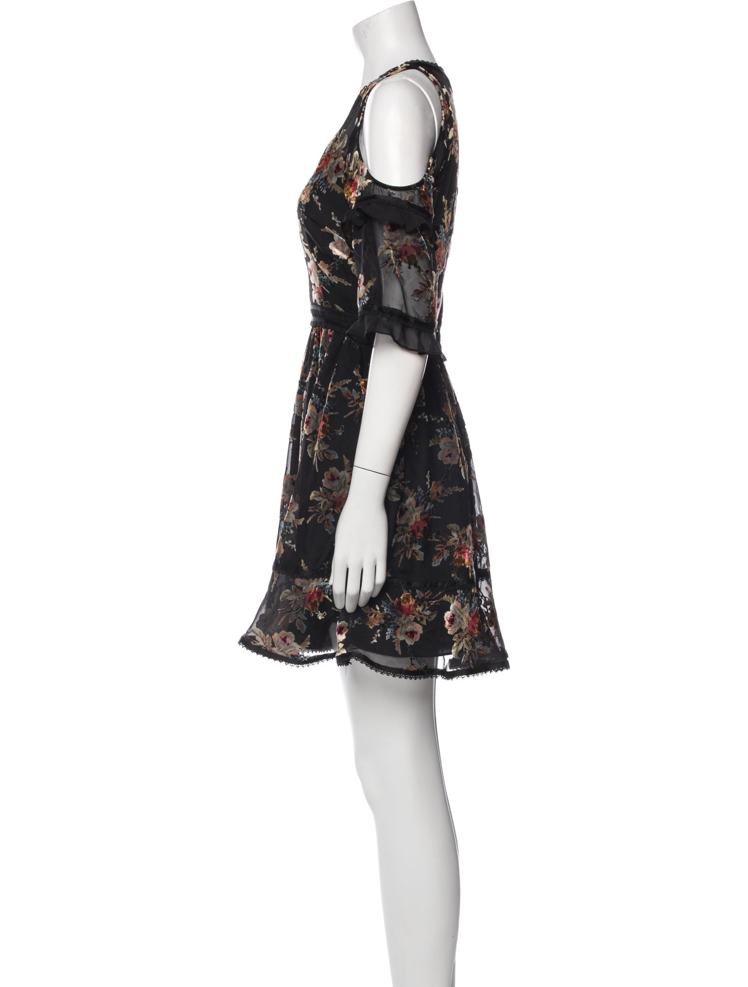 AllSaints Floral Print Mini Dress
