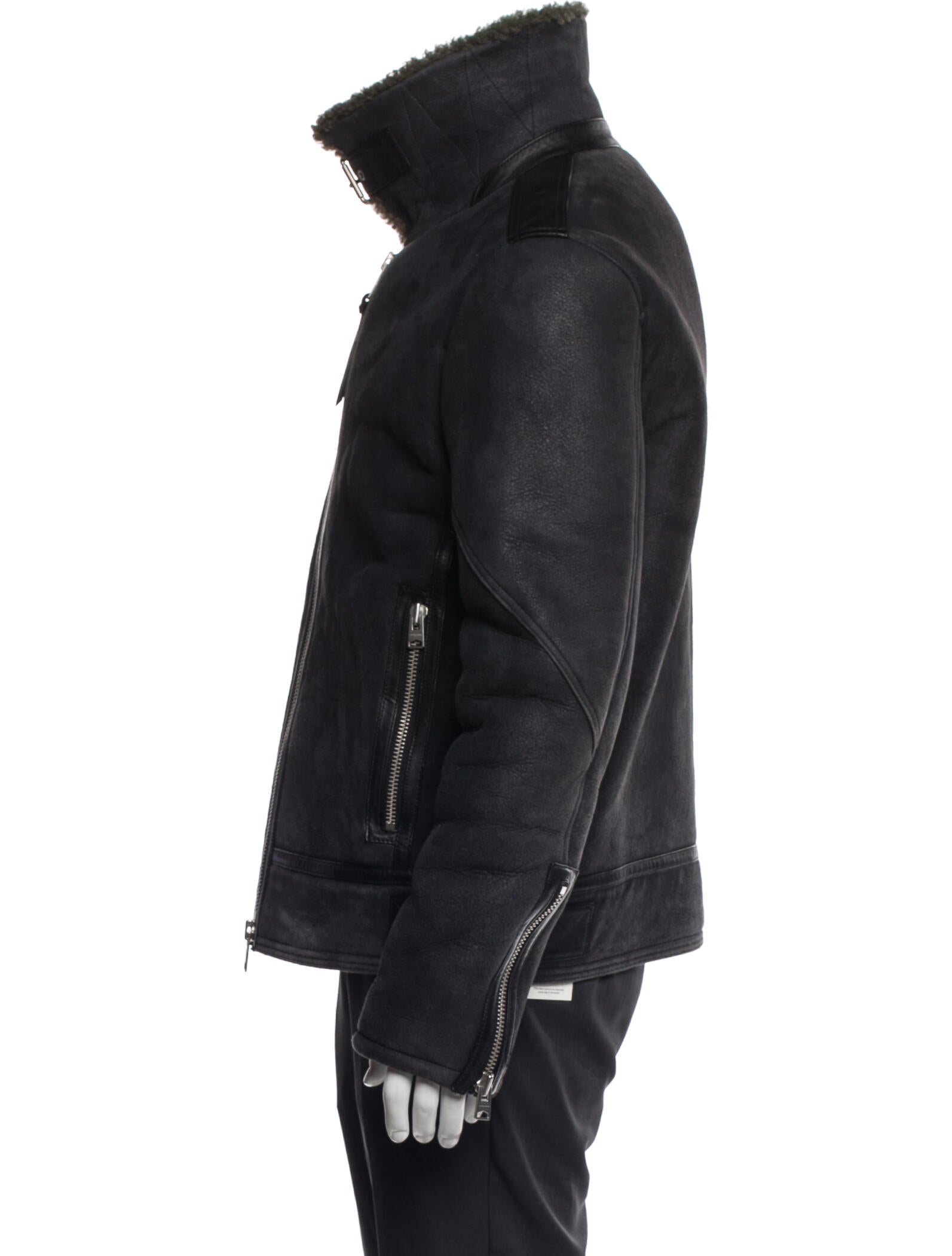 AllSaints Eel Skin Moto Jacket