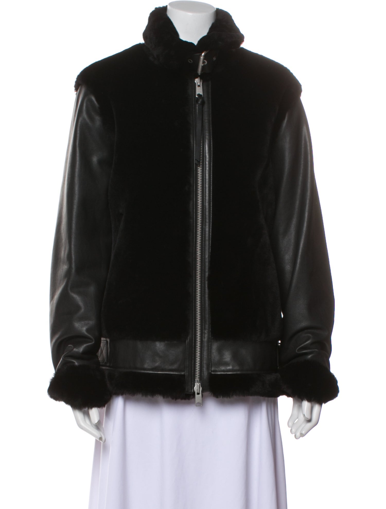 AllSaints Lambskin Faux Fur Coat