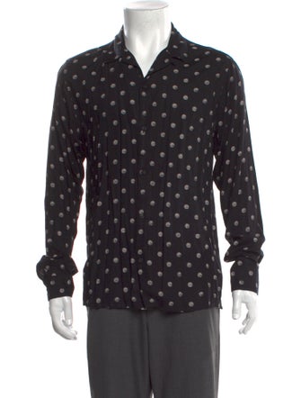 AllSaints Polka Dot Print Long Sleeve Shirt