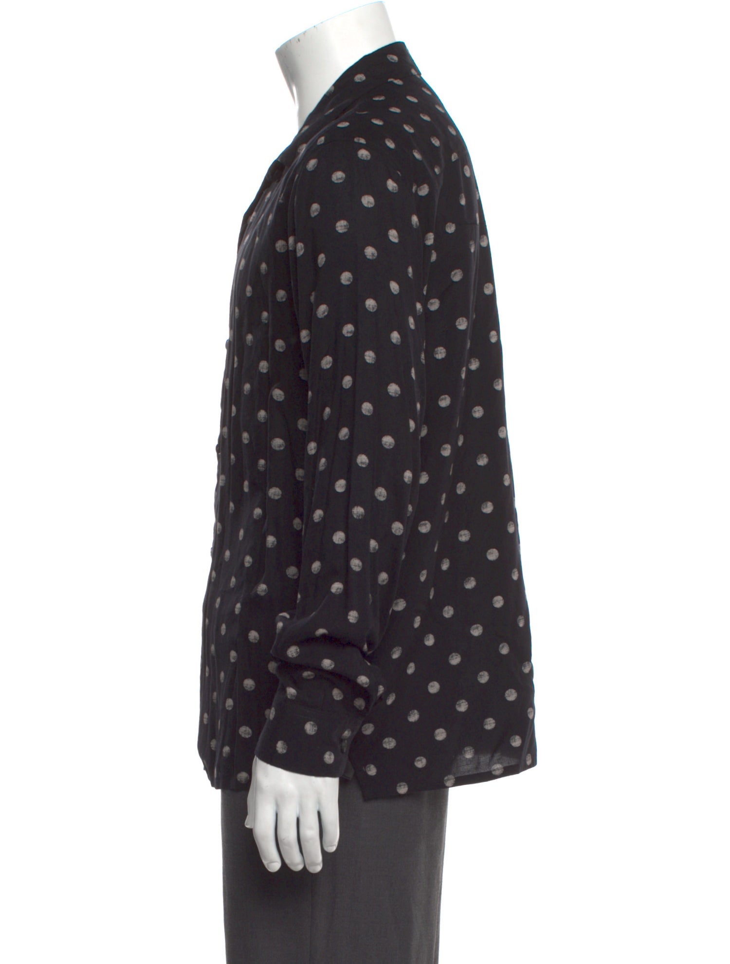 AllSaints Polka Dot Print Long Sleeve Shirt