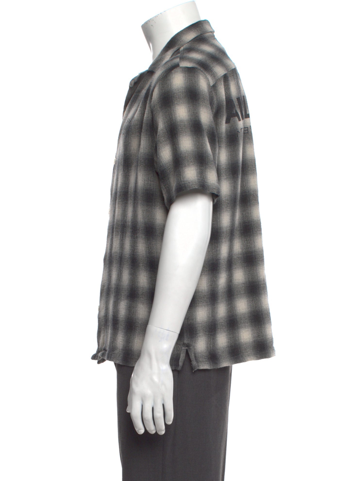 AllSaints Plaid Print Short Sleeve Shirt