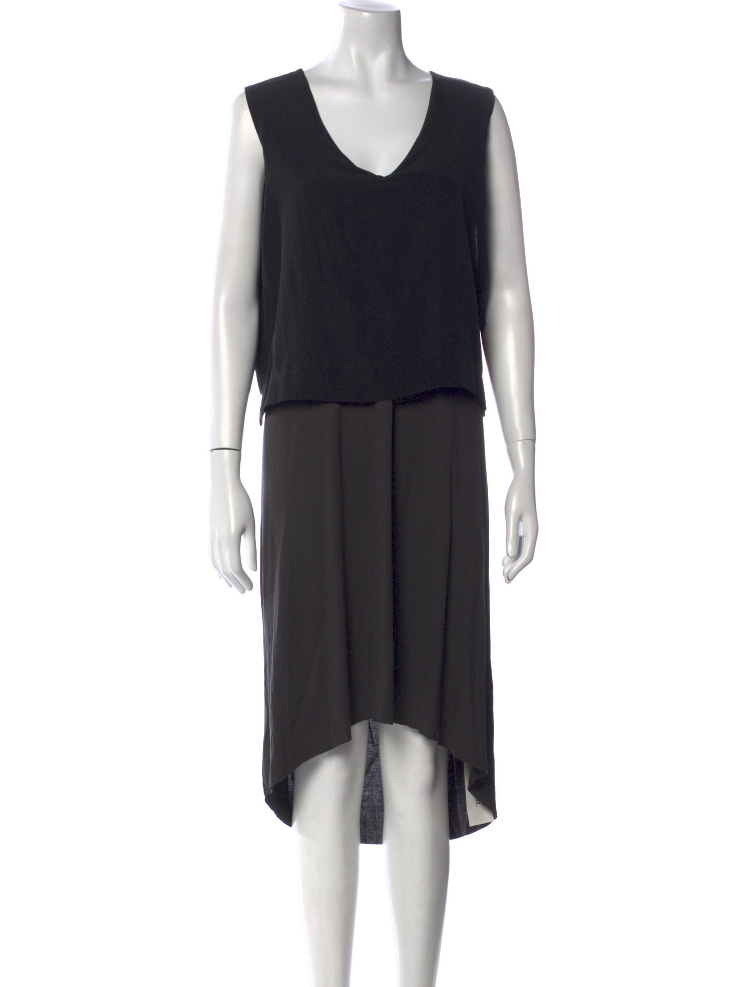 AllSaints V-Neck Midi Length Dress